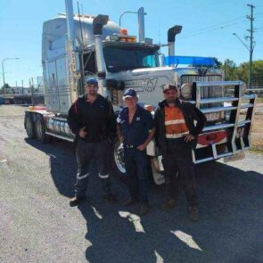 Men Standing In Front Of The Heavy Equipment - Transit Tyres, Tyre and Wheel Services, Paget QLD